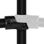 Rohrverbinder | Winkelgelenk Verstellbar (Pro Stück)  - Typ 49D - 42,4 mm (Schwarz) | Temperguss | KLEMP