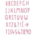 Sizzix Motivschablone »Hand Drawn Alphabet«, 42 Teile