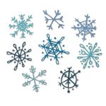 Sizzix Motivschablone »Scribbly Snowflakes by Tim Holtz«, 8 Teile