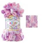 Alize »100g Strickgarn ALIZE Puffy Color Fingerstrickgarn Schlaufenwolle Stricken ohne Nadel« Häkelwolle, 9 m, 6051