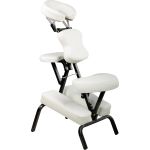 MOVIT® Massagestuhl, Massageliege, Weiß, klappbar