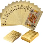 GAMESPLANET® Pokerkarten Kartendeck Gold