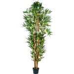 PLANTASIA® Bambus-Strauch, Kunstbaum, Kunstpflanze, 220cm