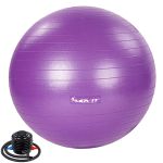 MOVIT® Gymnastikball mit Fußpumpe, 65 cm, violett