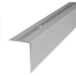 Proviston - Treppenkante | Aluminium | Silber | Breite 30 mm | Höhe 42 mm | Länge 2700 mm | Gebohrt | Treppenkantenprofil | Treppenwinkel |