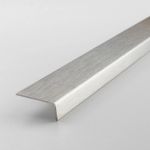 Proviston - Mini-Winkelprofil | Edelstahl | Edelstahl matt | Breite 27 mm | Höhe 10 mm | Länge 2700 mm | Ungebohrt | Treppenkantenprofil |