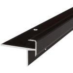 Proviston - Laminat-Treppenkante | Aluminium eloxiert | Bronze Dunkel | Breite 10 mm | Höhe 8.5 mm | Länge 1000 mm | Gebohrt | Treppenkantenprofil |