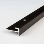 Proviston - Einfassprofil | Aluminium eloxiert | Bronze Dunkel | Breite 28 mm | Höhe 5 mm | Länge 2700 mm | Gebohrt | Abschlussprofil |
