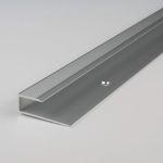 Einfassprofil | Aluminium eloxiert | Silber | Breite 15.6 mm | Höhe 8.5 mm | Länge 1000 mm | Gebohrt | Abschlussprofil | Einschubprofil |