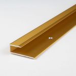 PROVISTON | Einfassprofil | Aluminium eloxiert | Goldfarbig | Breite 15.6 mm | Höhe 8.5 mm | Länge 2700 mm | Gebohrt | Abschlussprofil |