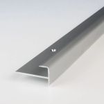 Einschubprofil | Aluminium eloxiert | Silber | Breite 10 mm | Höhe 8.5 mm | Länge 1000 mm | Gebohrt | Abschlussprofil | Einfassprofil |