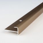 Einschubprofil | Aluminium eloxiert | Bronze Hell | Breite 10 mm | Höhe 8.5 mm | Länge 1000 mm | Gebohrt | Abschlussprofil | Einfassprofil |