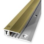 Proviston - Abschlussprofil | Parkettausgleich | Breite: 28 mm | Höhenausgleich: 6.5 - 16 mm | Länge: 1000 mm | Aluminiumprofil | Gold | 1 Stück