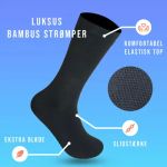 12er Pack Luxus Bambus Socken- schwarz 40-43