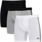 adidas 3P Active Flex Cotton 3 Stripes Boxer Brief Weiß/Grau Baumwolle Small Herren