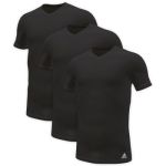 adidas 3P Active Flex Cotton V-Neck T-Shirt Schwarz Baumwolle Small Herren