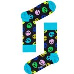 Happy Socks Alien Sock Schwarz gemustert Baumwolle Gr 36/40