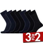 JBS 7P Bamboo Socks Schwarz/Blau Gr 45/48