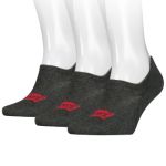 Levis 3P Footie High Rise Batwing Logo Socks Anthrazit Gr 39/42 Herren