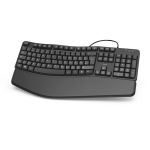 Ergonomische Tastatur "EKC-400", mit Handballenauflage, Schwarz (00182630)