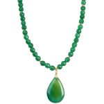 Collier Jade mit Jadetropfen