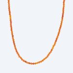 Collier Zirkonia orange, ca. 46+5 cm