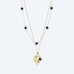 Collier 2-reihig 925 vergoldet Lapislazuli