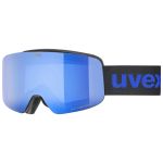 uvex pwdr FM Skibrille (4030 black matt, mirror blue/smoke clear (S2))