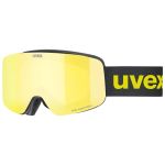 uvex pwdr FM Skibrille (6030 black matt, mirror yellow/green clear (S3))