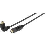 High Speed HDMI® Kabel mit Ethernet, 2x 360 Grad HDMI® A Stecker, 1,5 m (47169)