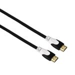 High Speed HDMI™-Kabel, St.-St., Ethernet, Gewebe, vergoldet, Schw., 1,5 m (56586)