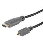 Micro High Speed HDMI® Kabel mit Ethernet 1,5 m grau (45267)