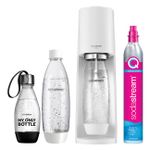 SodaStream TERRA Vorteilspack weiß mit 3 Flaschen | Praktisch & Flexibel | Mehr Komfort & Hygiene| Umweltfreundlich | Neues Zylindersystem | Kunststoffflaschen 