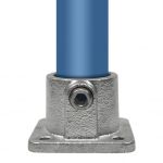 Rohrverbinder | Quadratische Fußplatte - Typ 11C - 33,7 mm | Temperguss | KLEMP