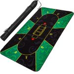 GAMES PLANET® Pokerauflage 160x80cm, grün/schwarz
