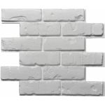 Decosa ® - Decosa Creativstein Brick (Klinker-Optik), weiß, 59,5 x 50 cm - 07 Pack (= 7 qm) - weiß