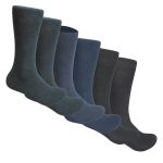 6er Pack Bambus Socken verschiedene Strickmuster- navy/schwarz 48-51