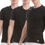 adidas 3P Active Core Cotton Crew Neck T-Shirt Schwarz Baumwolle Medium Herren