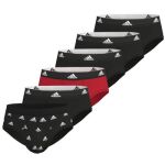 adidas 6P Active Flex Cotton Briefs Schwarz/Rot Baumwolle Medium Herren