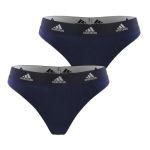 adidas 2P Underwear Brazilian Thong Marine Baumwolle Medium Damen