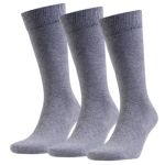 Amanda Christensen 3P True Combed Cotton Sock Grau Gr 47/50