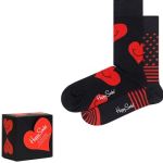 Happy socks 2P I Love You Hearts Gift Box Schwarz gemustert Baumwolle Gr 41/46
