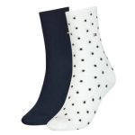 Tommy Hilfiger 2P Women Dot Sock Weiß Muster Gr 35/38 Damen