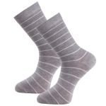Trofe Bamboo Small Stripe Socks 2P Grau Gr 39/42 Damen