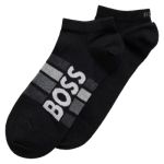 BOSS 2P Stripe Cotton Ankle Socks Schwarz Gr 43/46