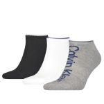 Calvin Klein 3P Men Athleisure Sneaker Socks Grau/Schwarz One Size Herren