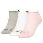 Calvin Klein 3P Women Athleisure Sneaker Socks Rosa/Grau One Size Damen