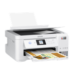 EcoTank ET-2856|Multifunktionsdrucker|Farbe|Tintenstrahl|nachfüllbar|A4 (Medien)|bis zu 10 Seiten/Min. (Drucken)|100 Blatt|USB, Wi-Fi|Weiss