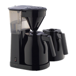 Melitta Easy Therm II | Kaffeemaschine | Inklusive extra Kanne | Isolierte Kannen | 1050 Watt | Automatische Abschaltung | Transparenter Wassertank | Schwarz