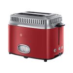 Russell Hobbs Retro Ribbon Red Toaster | Retro Countdown-Anzeige | Lift and Look Funktion | ?1300 Watt | Schnell-Toast-Technologie | 6 Bräunungsstufen